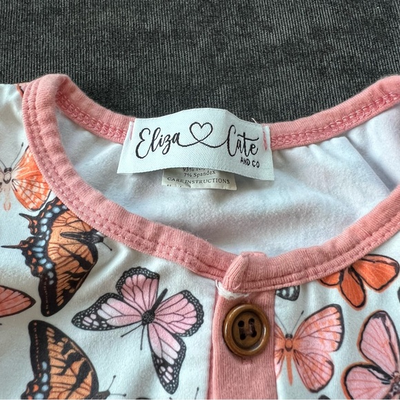 Eliza Cate and Co. Butterfly Romper Size 2T - Picture 2 of 5